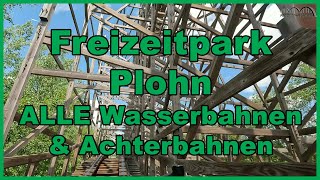 Freizeitpark Plohn Alle Wasserbahnen amp Achterbahnen 2024 Freizeitpark POV Mitfahrt Onride [upl. by Ghassan362]