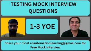 Testing Interview Questions  Real Time Interview Questions and Answers [upl. by Magee]