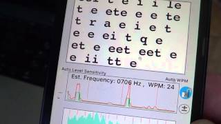 Morse Decoder by HotPaw app for IOS to decode CW signals [upl. by Nnylyrehc]