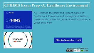 CPHIMS Exam Prep A Healthcare EnvironmentA3  Podcast [upl. by Asilej]