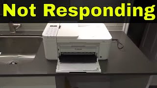 Canon Pixma TR4500 Printer Not RespondingEasy FixesTutorial [upl. by Eimat]