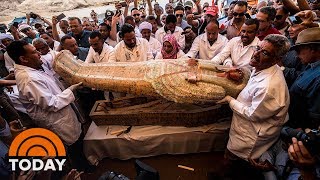 Archaeologists Open Ancient Coffins In Egypt  TODAY [upl. by Warms180]