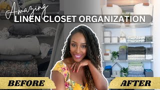 UNBELIEVABLE Linen Closet Organization [upl. by Denae]