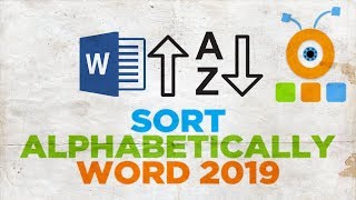 How to Sort Alphabetically in Microsoft Word 2019 [upl. by Nageet]