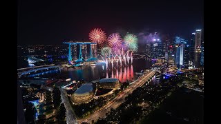 Singapore New Year Fireworks 2024  Marina Bay Fireworks 2024  Singapore Welcome 2024 [upl. by Nicks]