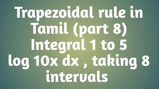 Trapezoidal rule in Tamil part 8 [upl. by Llertnauq292]