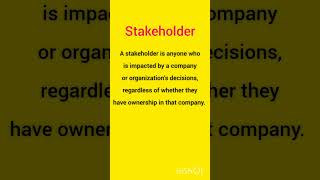 difference between shareholders amp stakeholder [upl. by Aihpos]