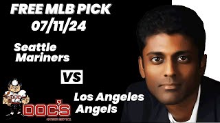 MLB Picks and Predictions  Seattle Mariners vs Los Angeles Angels 71124 Free Best Bets amp Odds [upl. by Noyk302]