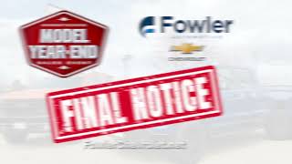 Fowler Chevrolet  November 2024  Final Notice [upl. by Gagne328]