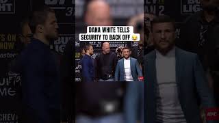 Dana White Tells Security to BACK OFF for Merab x Umar Face Off [upl. by Atinus940]