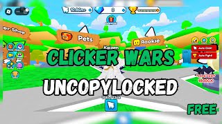 Clicker Wars Simulator Uncopylocked  Roblox Studio  2024 [upl. by Otrevire]