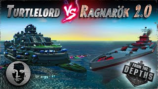 Ship Battle HMS Ragnarök v2022 vs TURTLELORD  From the Depths [upl. by Jenness26]