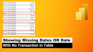 How to Show Missing Date Values in Power BI Table  Power BI Calendar Table Function [upl. by Storm238]