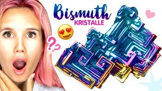 REGENBOGEN METALL KRISTALLE selber machen 💎 Bismuth Kristall basteln 😱 DIY Anleitung deutsch [upl. by Thisbe]