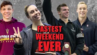 The FASTEST Weekend in College Dual Meet History  SWIMSWAM BREAKDOWN [upl. by Mcclish821]