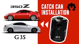 350ZG35 HR Baffled Oil Catch Can Kit Install [upl. by Enedan]