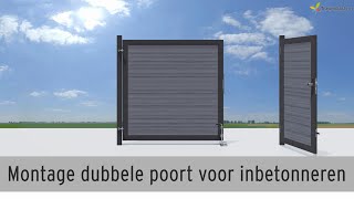 Dubbele poort monteren  schutting met SYSTEEM opbouwen  TraumGarten [upl. by Aisan]