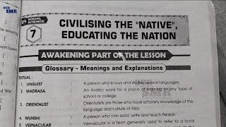 8th class social history 7th lesson civilizing the native educating the nation guide workbook [upl. by Eileme]