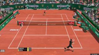 Goffin  Djokovic  MonteCarlo Rolex Masters 2017  Tennis Elbow 2013 Gameplay [upl. by Nalad]