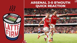 Arsenal 30 Bournemouth  Quick Reaction [upl. by Iliram]