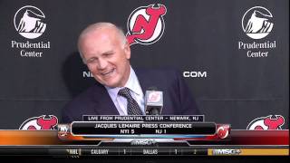 Jacques Lemaire After His First Game Back as NJ Devils Coach [upl. by Rosamund]