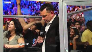 Raw The Rock birthday bashes Michael Cole [upl. by Bocoj]