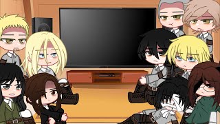 Attack on titan the alliance react to each other  Gacha club [upl. by Rowney]