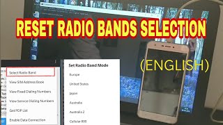 SOLVED HOW TO RESET RADIO BANDS SELECTION FROM 4636 [upl. by Torrence]