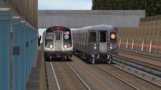 MTA OpenBVE  R160A Alstom Q train from Coney Island to 96 St2nd Av with TFOs [upl. by Tali]