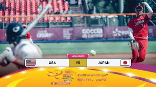 Highlights  Game 13 USA vs Japan  2024 WBSC Women’s Softball World Cup  Finals [upl. by Irroc]