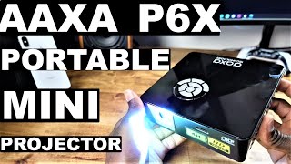 AAXA P6X Portable Mini Projector  Best Projector in 2022 4 Hour Battery 1080p 30000 Hours LED [upl. by Ahsoem]