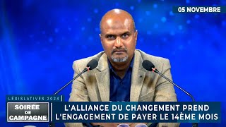 « Soirée de Campagne »  LAlliance du Changement prend lengagement de payer le 14ème mois [upl. by Zenobia378]