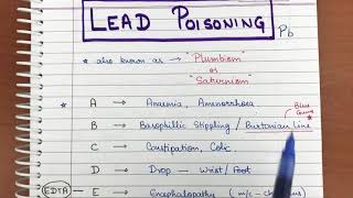 Lead poisoning Mnemonic Super Easy  Toxicology [upl. by Sanoy337]