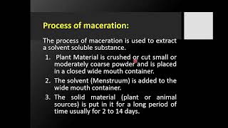 maceration process  maceration method of plant extraction [upl. by Rubin]