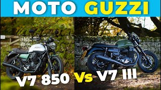 2021 Moto Guzzi V7 850  Centenario  The first 500 miles  V7III Comparison [upl. by Atiuqal]