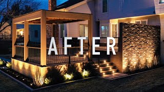 MODERN Backyard MAKEOVER Deck Pergola and Patio Time Lapse [upl. by Forrester]