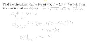 Directional Derivative Examples [upl. by Arnulfo]