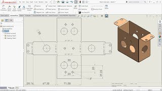 Solidworks Tutorial Sheet metal drawings [upl. by Carew]