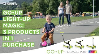 GO•UP FOLDABLE PLUS LIGHTS lightup scooter with seat for toddlers with a 100 toolless design [upl. by Ettecul540]