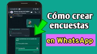 cómo crear encuestas en WhatsApp [upl. by Lubba]