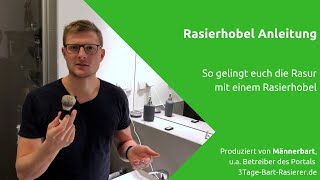 Rasierhobel Anleitung So gelingt die Rasur mit dem Rasierhobel HowTo Video [upl. by Dorkus]