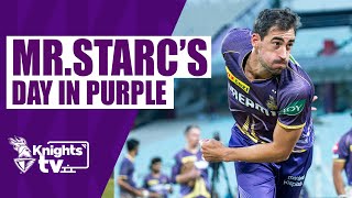 Mitchell Starc turns Vlogger for Kolkata Knight Riders 🤔🎥  KnightsTV  TATA IPL 2024 [upl. by Ojyllek]