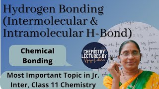 Hydrogen Bonding  Different types of Hydrogen Bond  Intermolecular and Intramolecular HBond [upl. by Adamina]