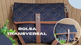 Bolsa transversal diferente e fácil [upl. by Thordia]