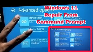 Windows 11 Repair Loop Error to Use Command Prompt  How to Repair Windows 11 Blue Screen Startup [upl. by Rivalee]