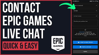 How to Contact Epic Games Live Chat Support 2024 [upl. by Nesyt]