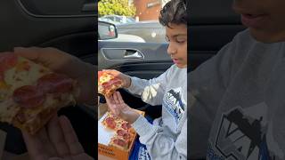 Trying Little Caesars Deep Dish pizza🍕 [upl. by Sylera]