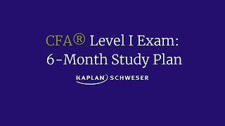 CFA® Level I Exam 6Month Study Plan [upl. by Raffo]