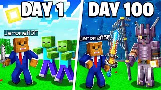 I Survived 100 Days Fighting BROKEN Bosses In Minecraft [upl. by Airoled809]