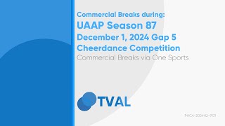 Commercial Breaks of One Sports during UAAP S87 Cheerdance Competition  December 1 2024 Gap 5 [upl. by Annitsirhc282]